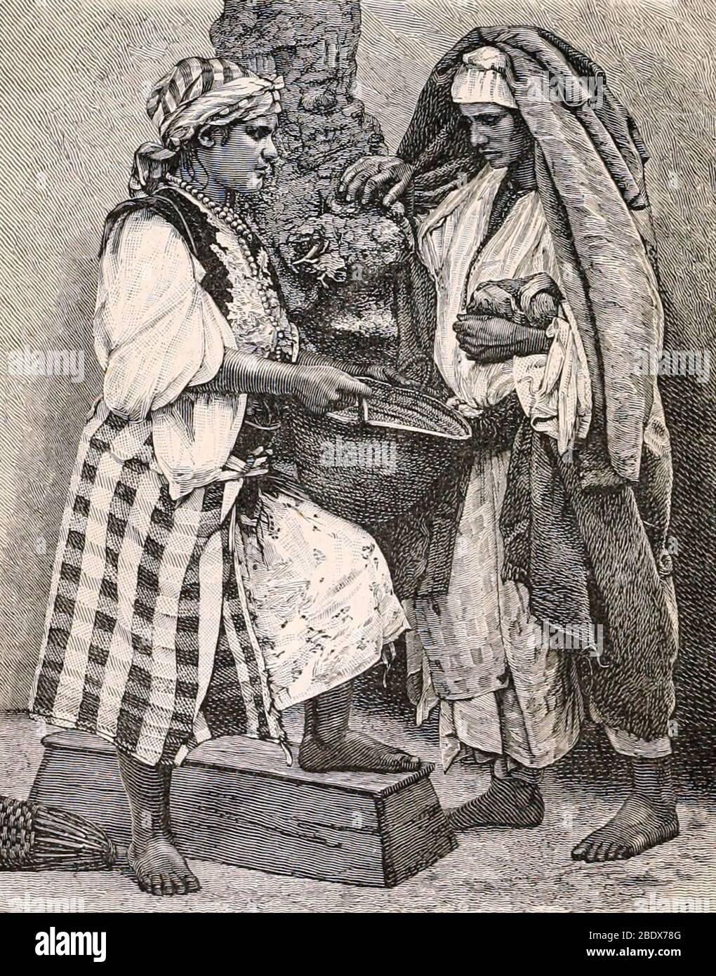 Afrique du Nord, femmes marocaines, 19 Cenutry Banque D'Images