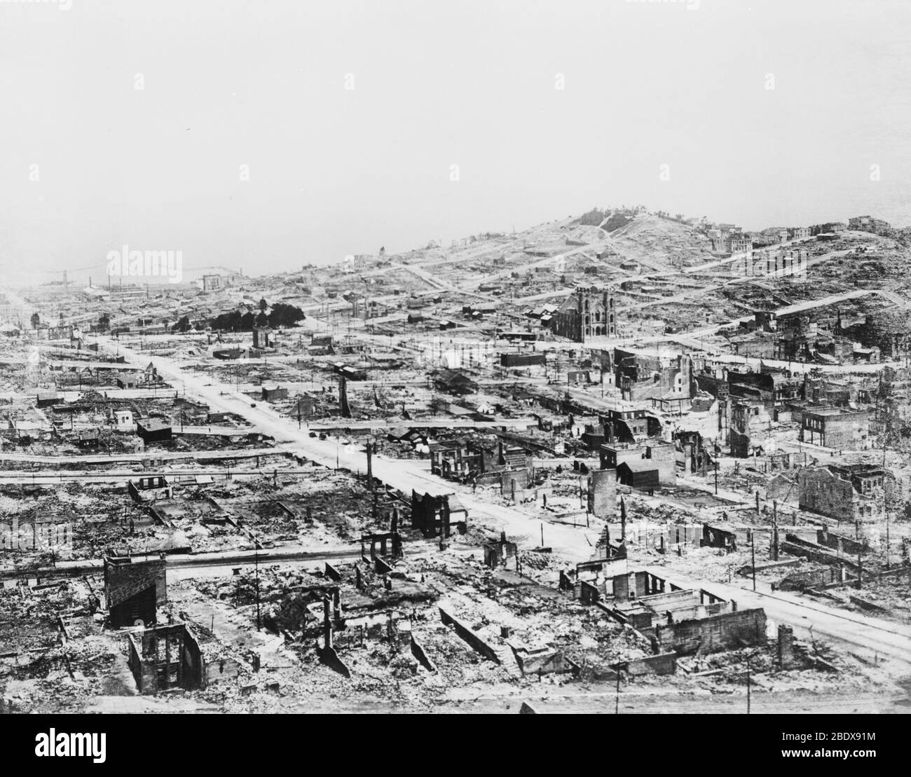 Tremblement de terre de San Francisco, 1906 Banque D'Images
