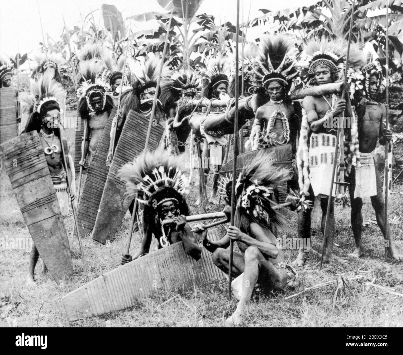 Cannibales de Nouvelle-Guinée, 1919 Banque D'Images