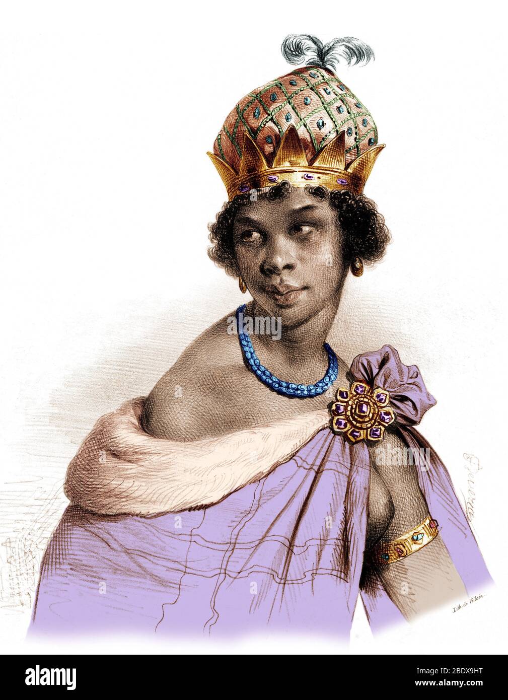 Ana Nzinga, Reine de l'Angola Banque D'Images