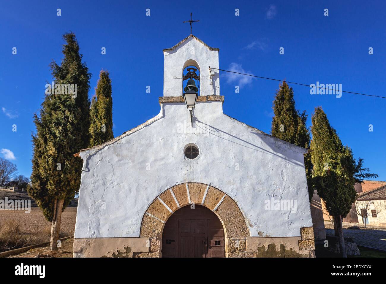 Ermita de San Roque - petite chapelle de Penalba de San Esteban commune de San Esteban de Gormaz, province de Soria en Espagne Banque D'Images