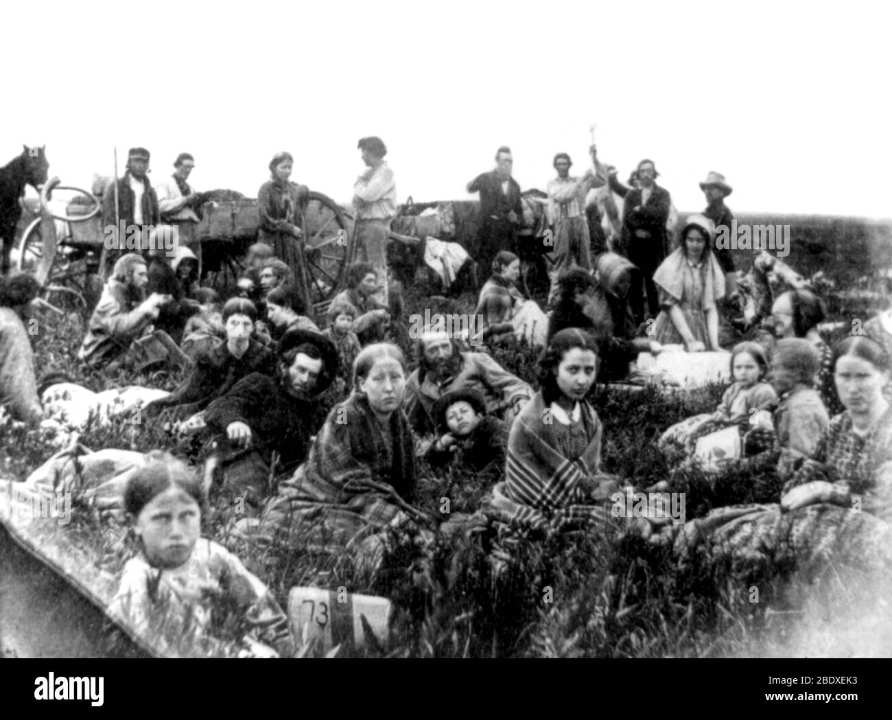 Dakota Guerre de 1862, Escape des Missionnaires Banque D'Images