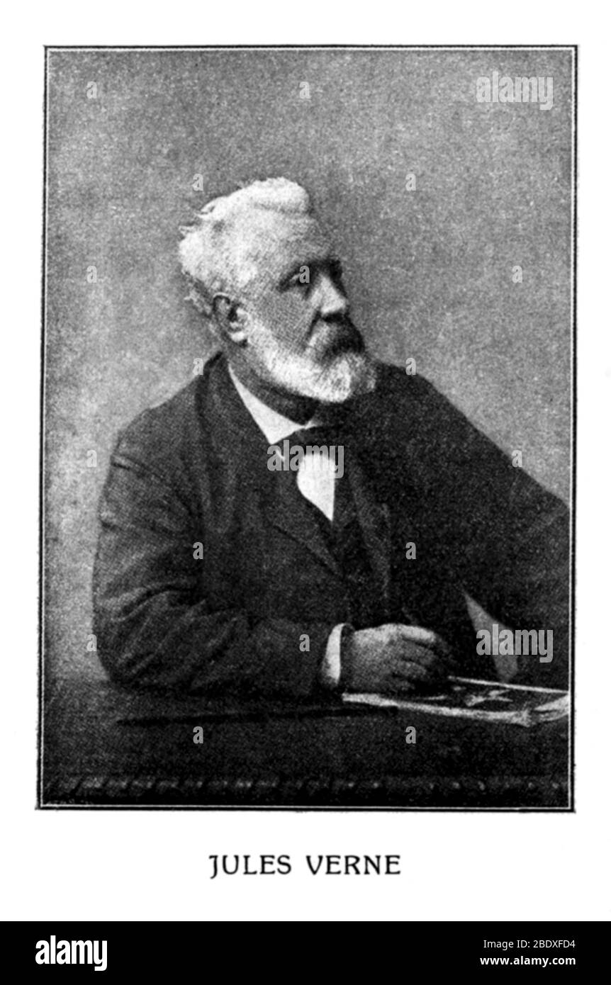 Jules Verne, auteur français Banque D'Images