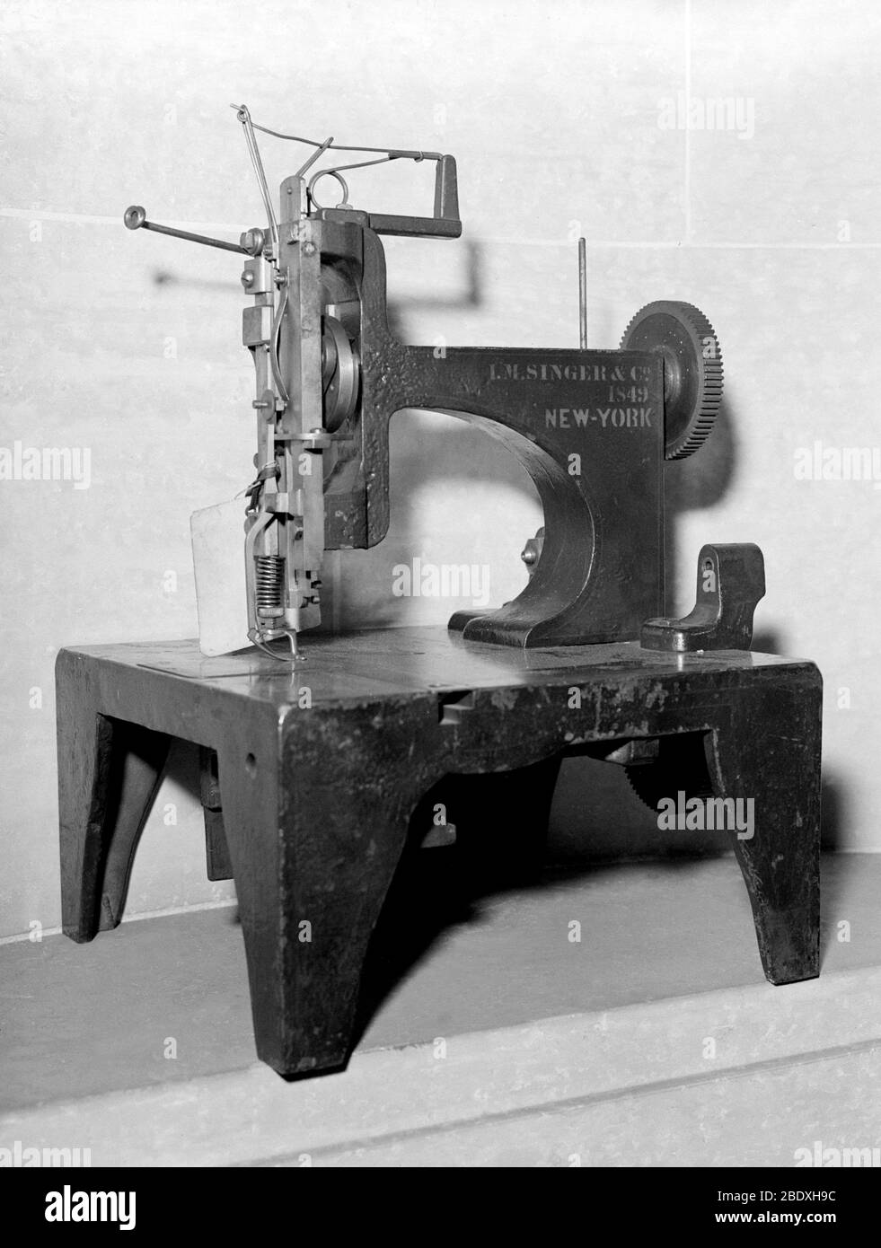 Machine à coudre de chanteur, 1849 Banque D'Images