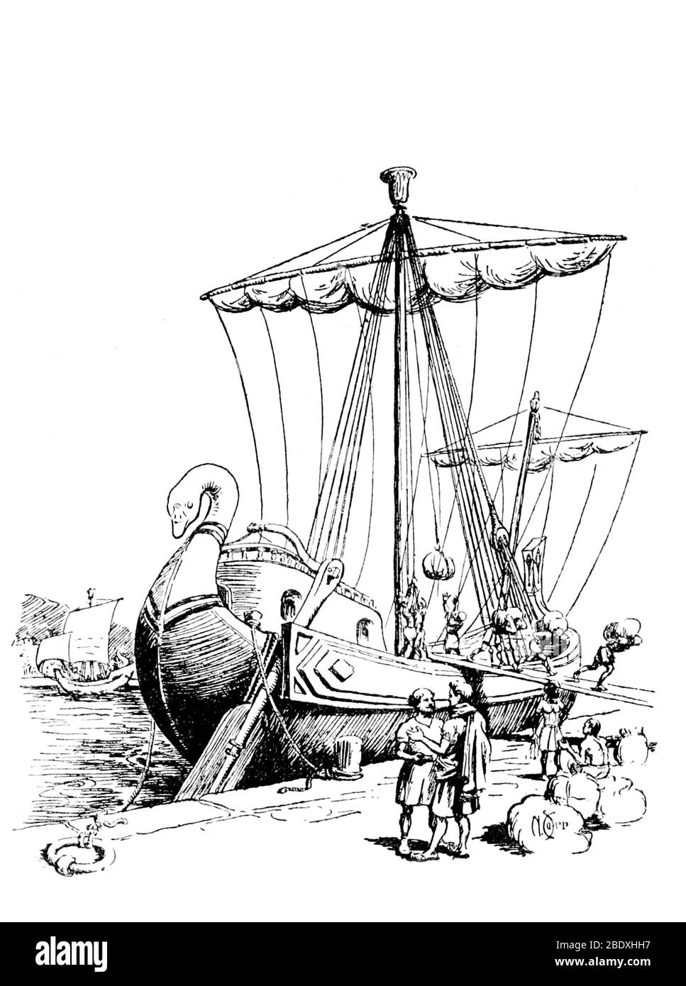 Ancien navire romain de grain Isis, 150 AD Banque D'Images