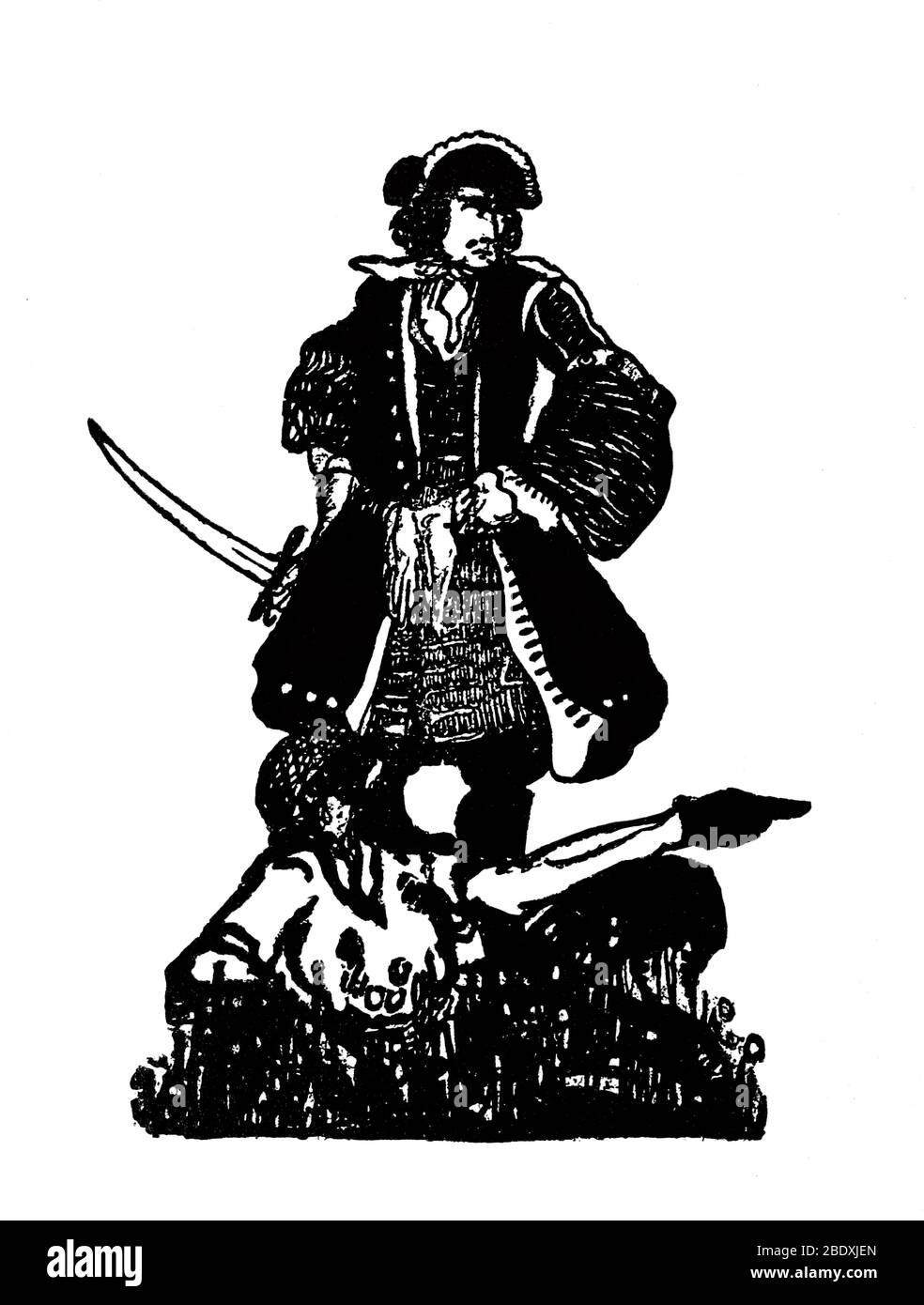 William capitaine Kidd, pirate écossais Banque D'Images