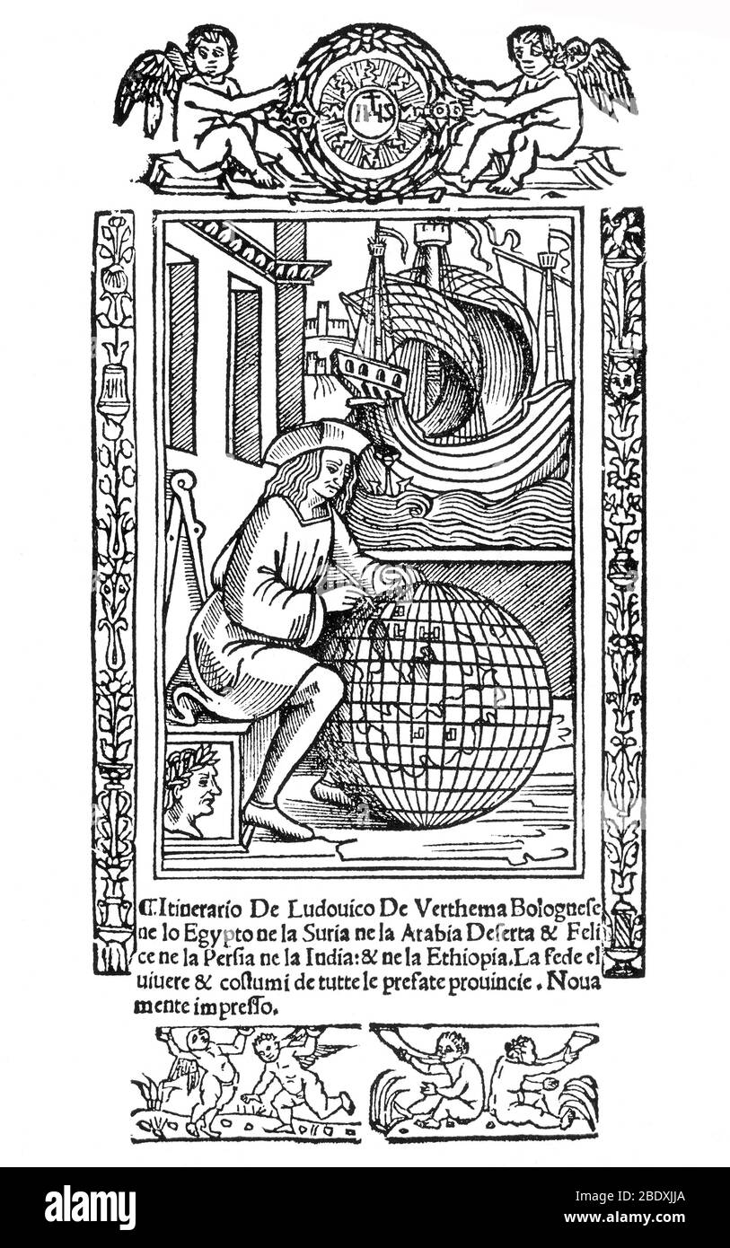 Ludovico di Varthema, voyageur italien et Diariste Banque D'Images