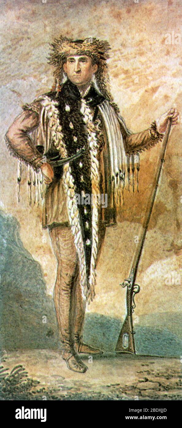 Meriwether Lewis dans Shoshone Indian Dress Banque D'Images