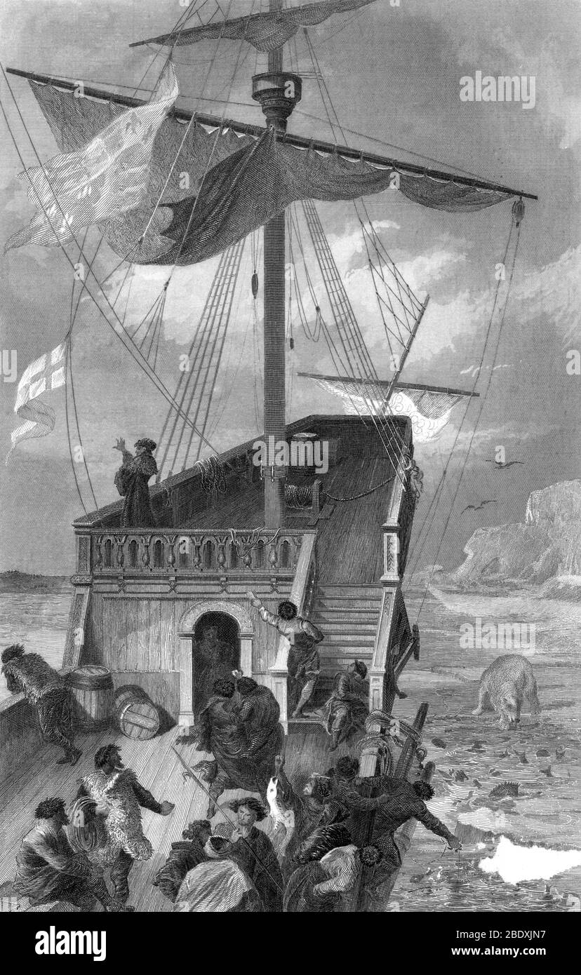 John Cabot découvre 'Terre-Neuve', 1497 Banque D'Images
