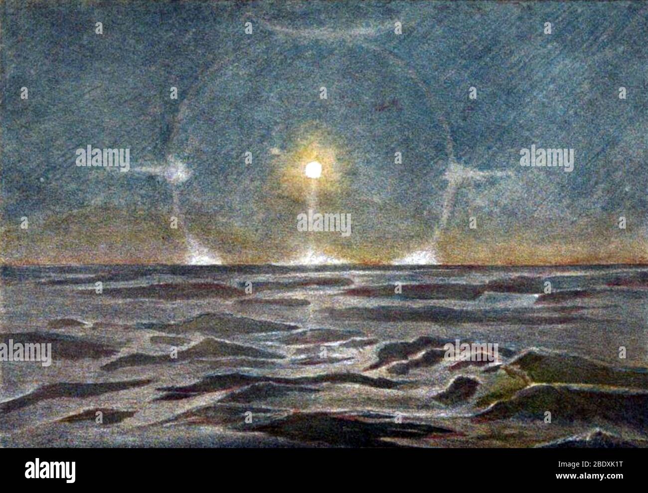 Fridtjof Nansen, 22∞ Halo, anneau lunaire, 1893 Banque D'Images