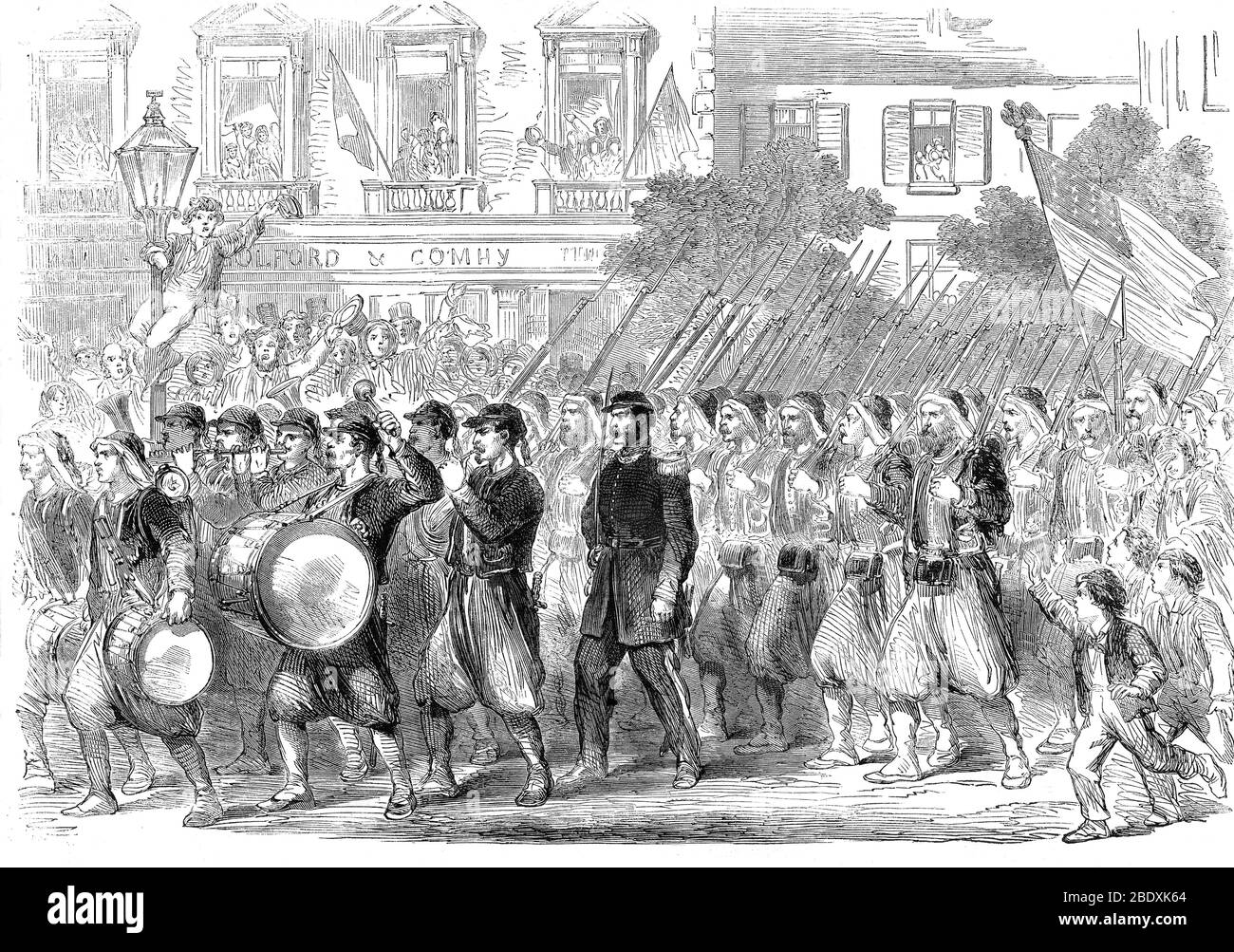Guerre civile américaine, 5ème Régiment de New York, 1861 Banque D'Images