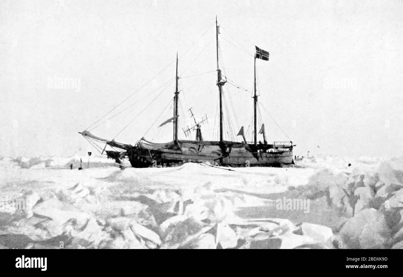 FRAM, expédition arctique, 1895 Banque D'Images