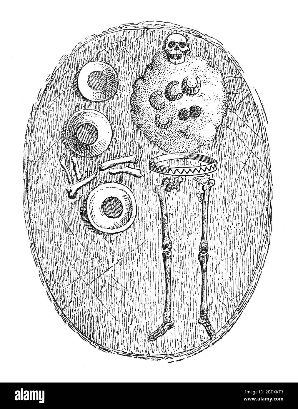 Tombeaux Hallstatt, cimetière préhistorique Banque D'Images