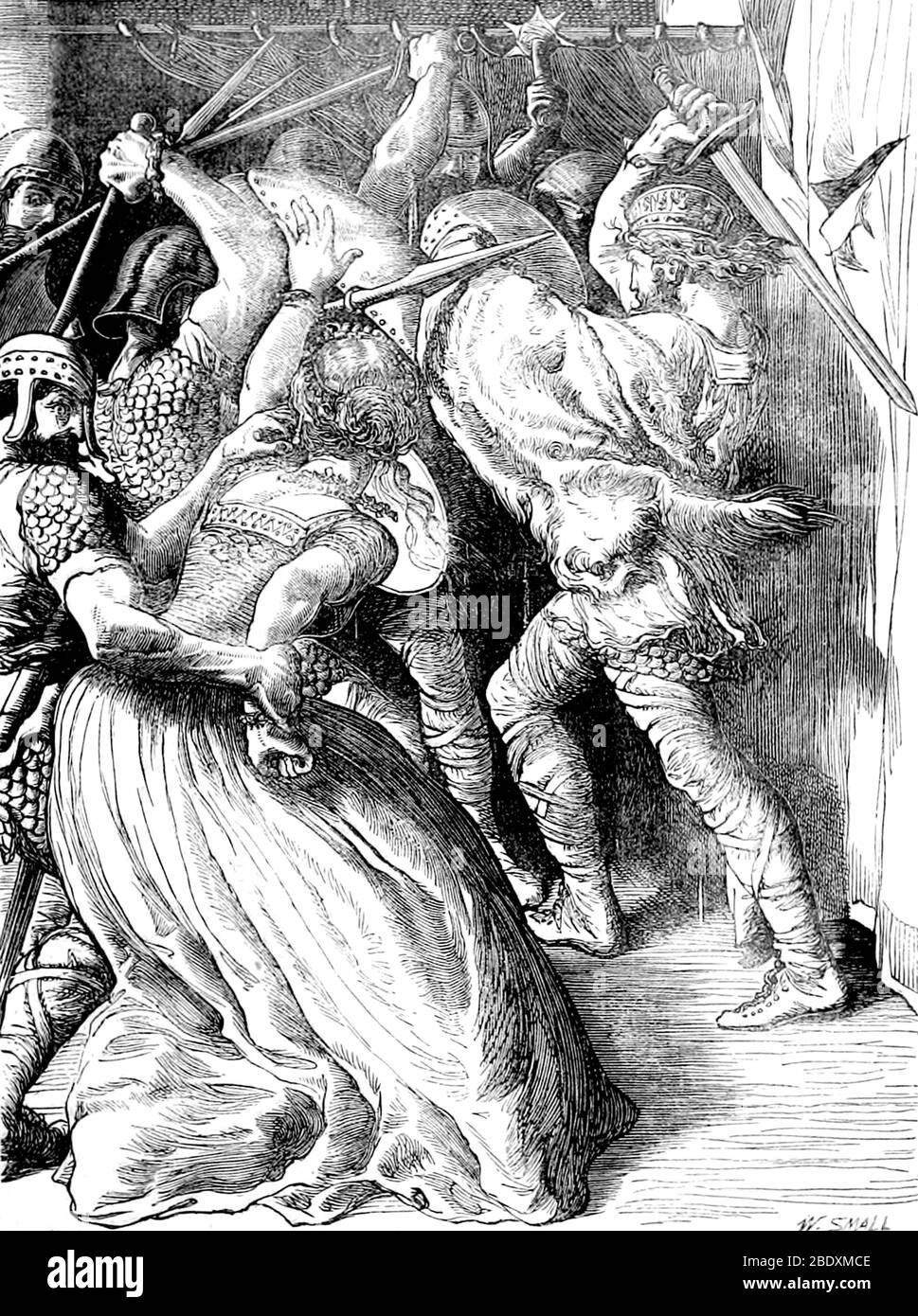 Meurtre de Cynewul, roi de Wessex, 786 Banque D'Images