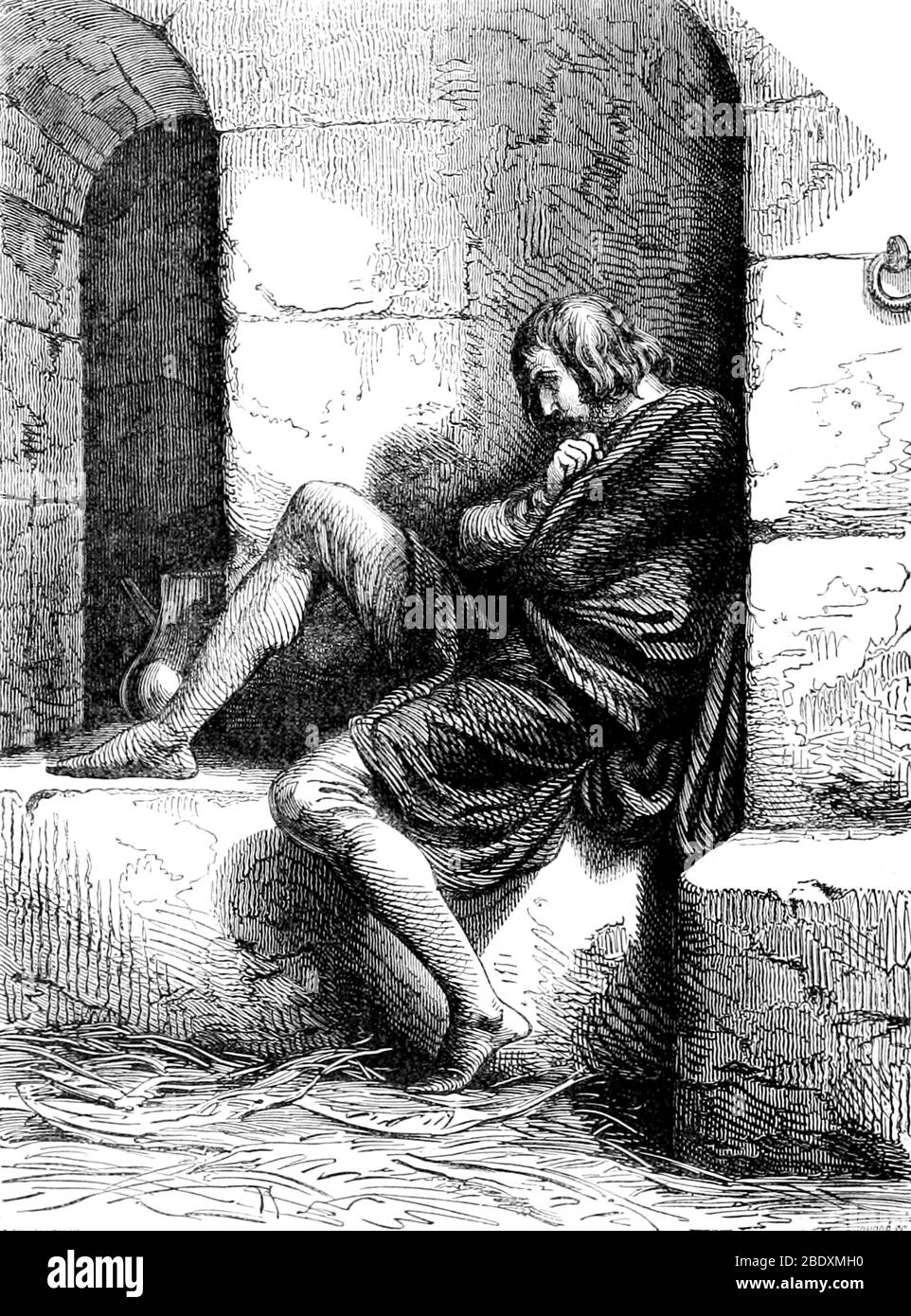 Robert Curthers, prisonnier au château de Cardiff Banque D'Images