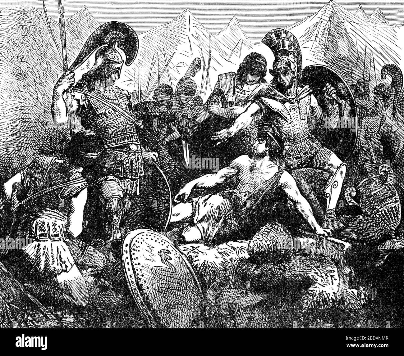 Mort de Codrus, 1086 av. J.-C. Banque D'Images