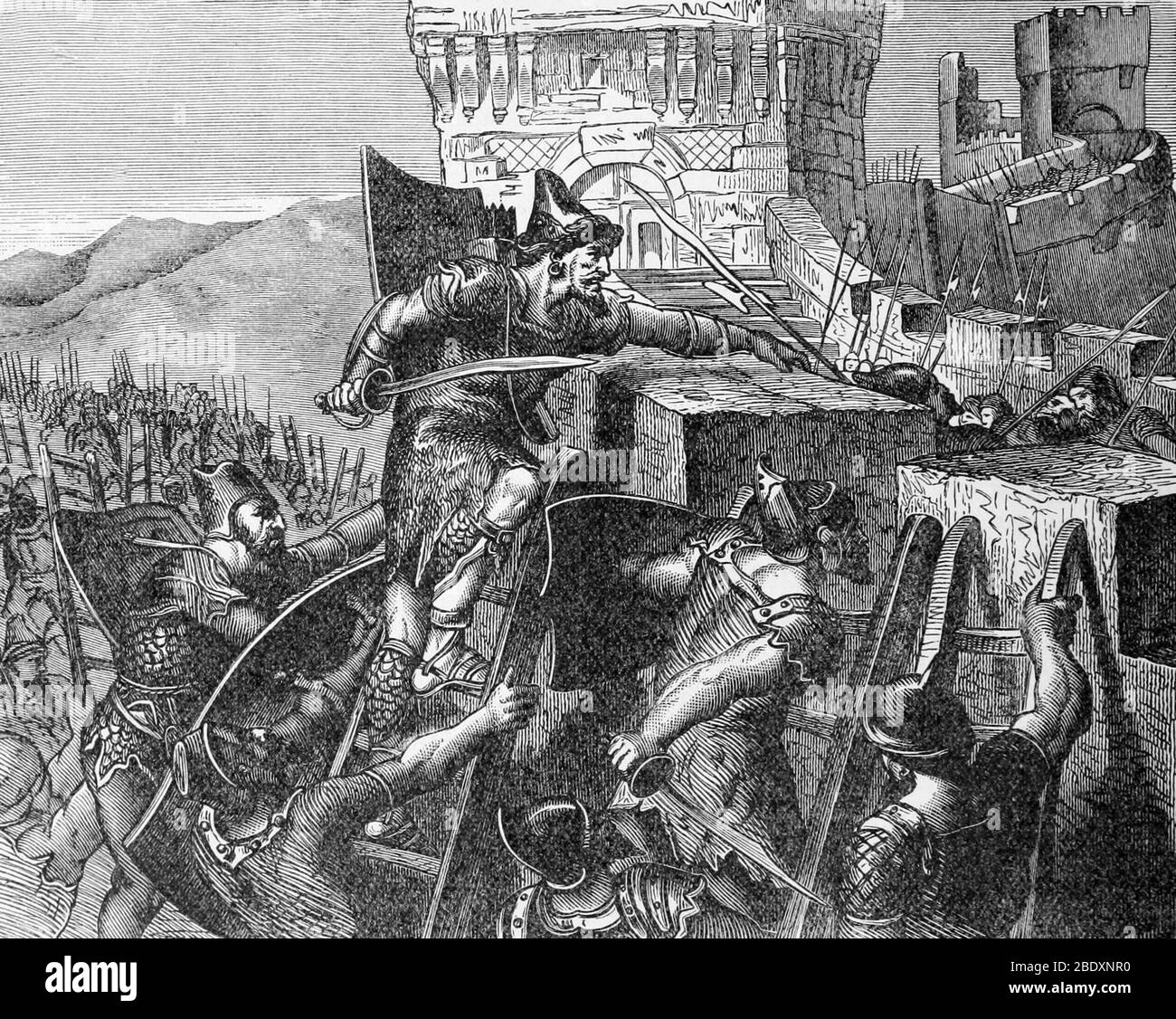 Siège de Tyr, 6ème siècle avant J.-C. Banque D'Images