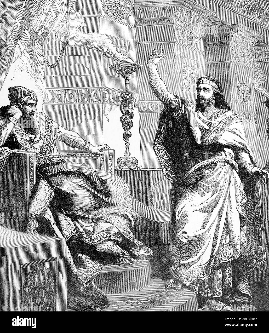 Nebucadnetsar II et Daniel, 6ème siècle avant J.-C. Banque D'Images