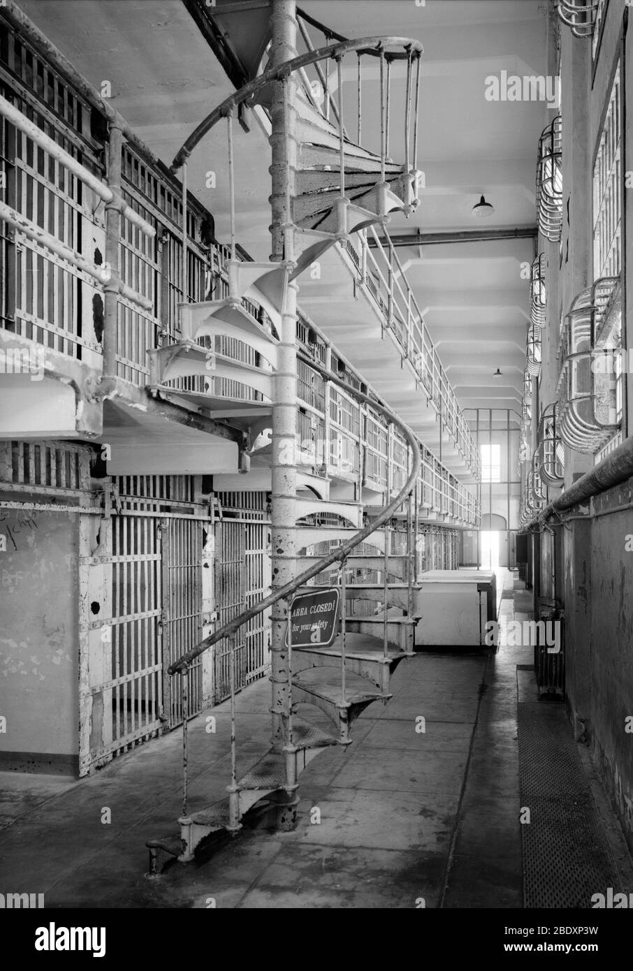 Alcatraz, escalier en spirale Banque D'Images