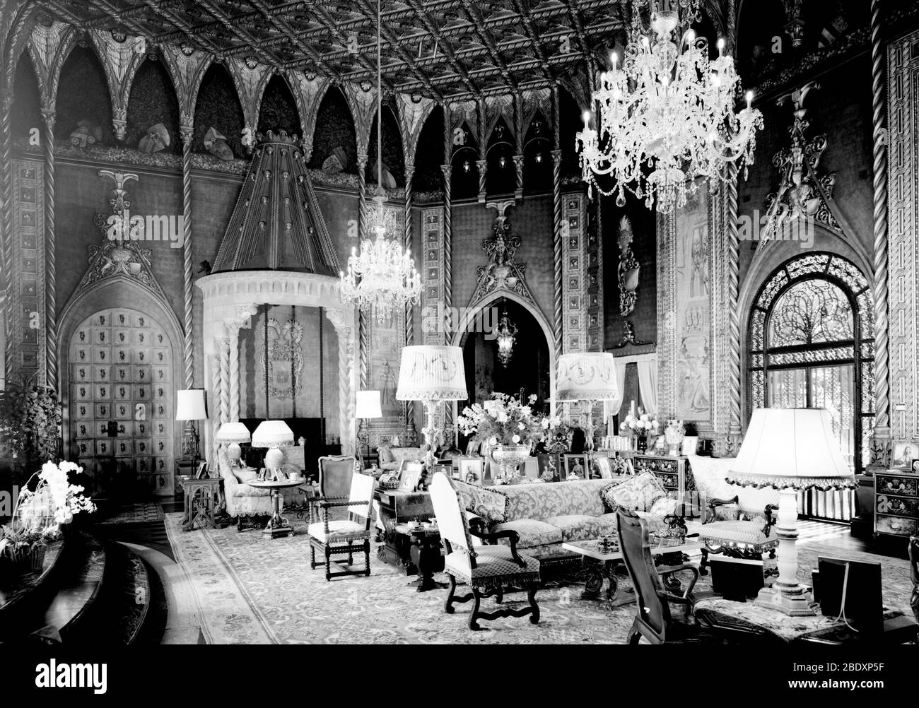 Mar-a-Lago, salon, 1967 Banque D'Images