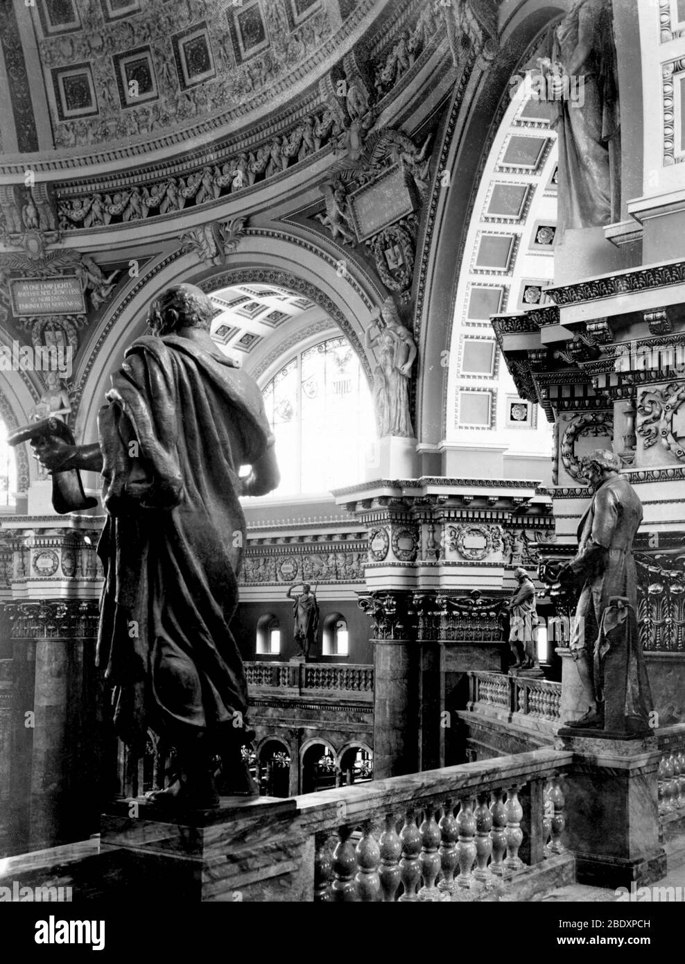 Bibliothèque du Congrès, salle de lecture principale, 1897 Banque D'Images