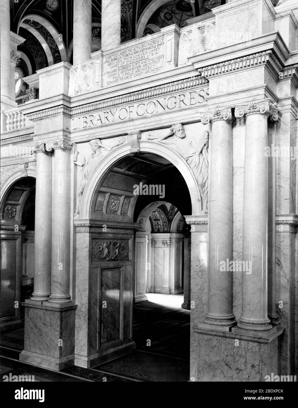 Bibliothèque du Congrès, Arc commémorative, 1897 Banque D'Images