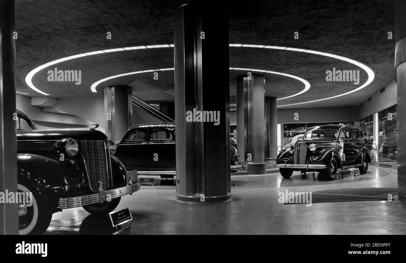 New York, Chrysler Building, salle d'exposition, 1936 Banque D'Images