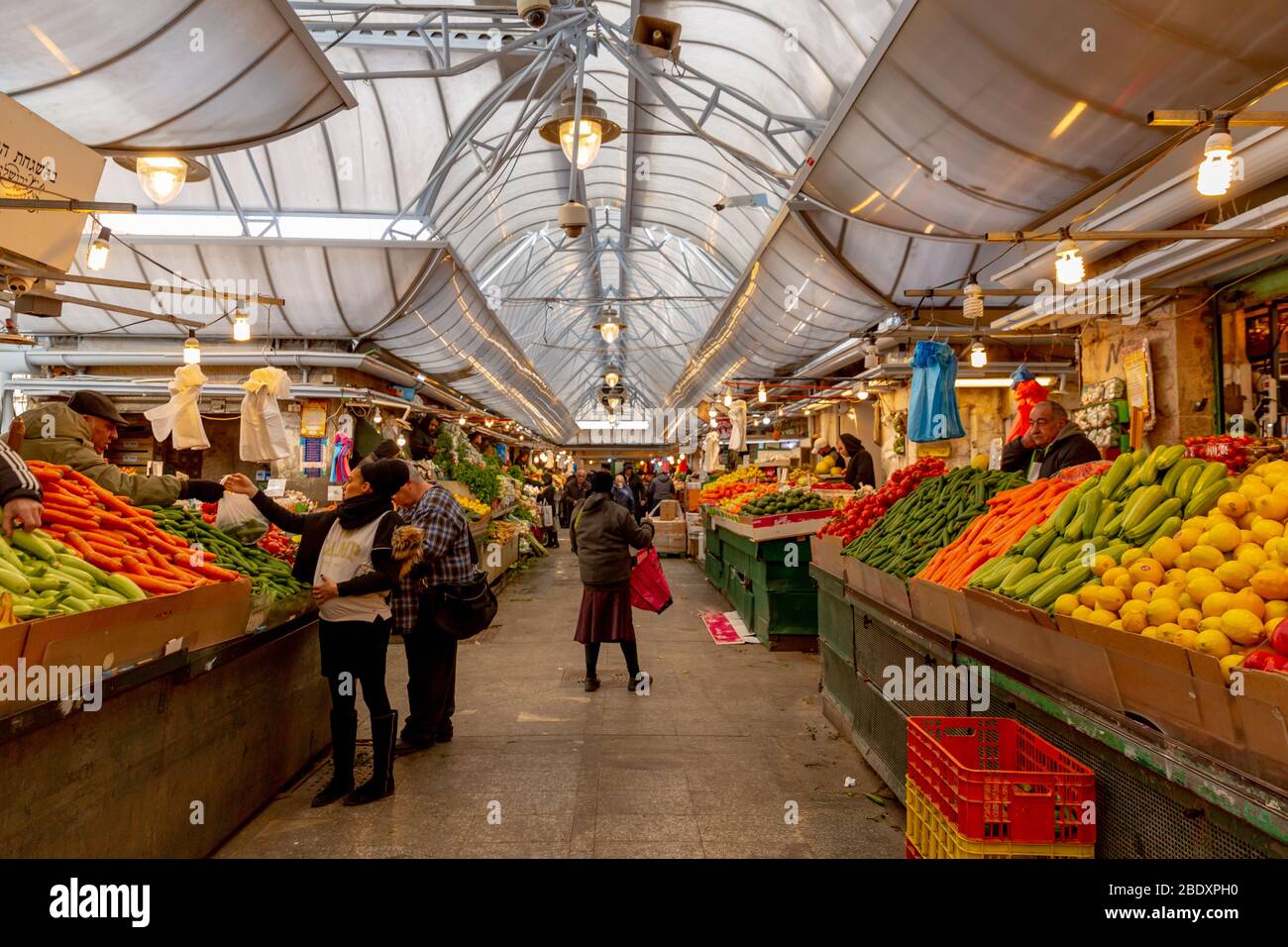 Marché de Mahane Yehuda à Jérusalem, Israël Banque D'Images