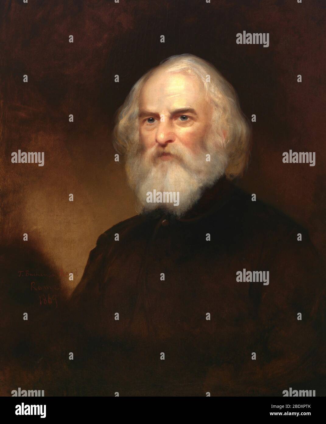 Henry Wadsworth Longfellow, poète américain Banque D'Images