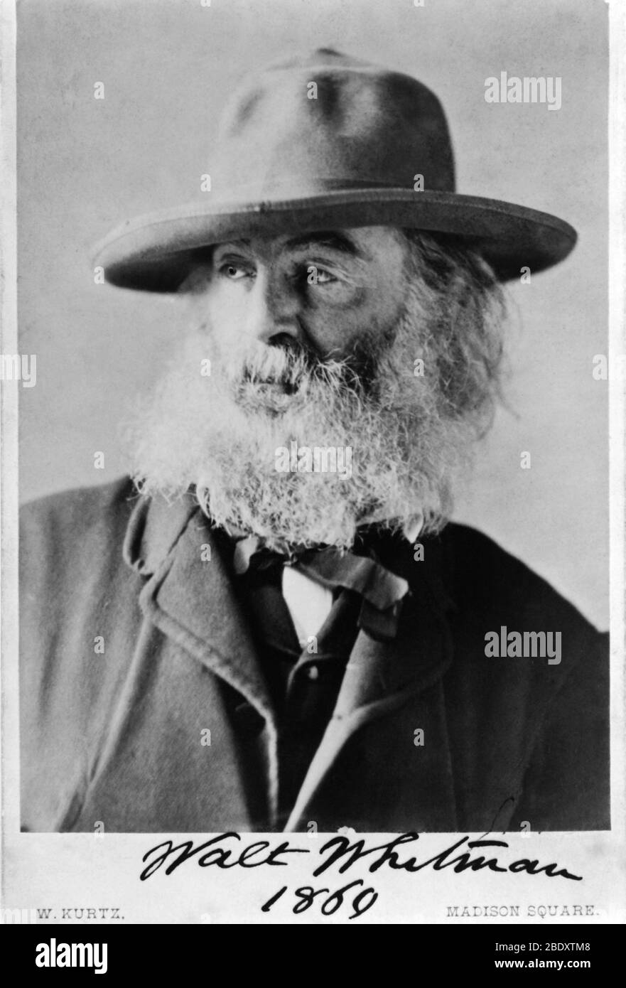 Walt Whitman, poète américain Banque D'Images