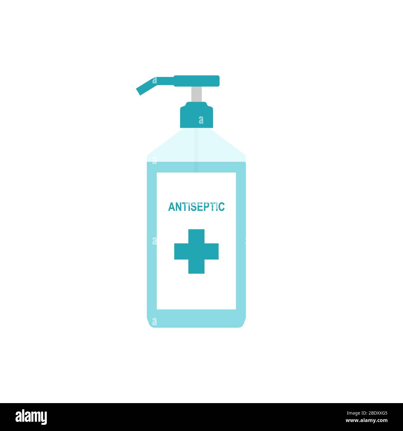 Style plat de l'icône de la bouteille antiseptique. Eps10 du vecteur Illustration de Vecteur