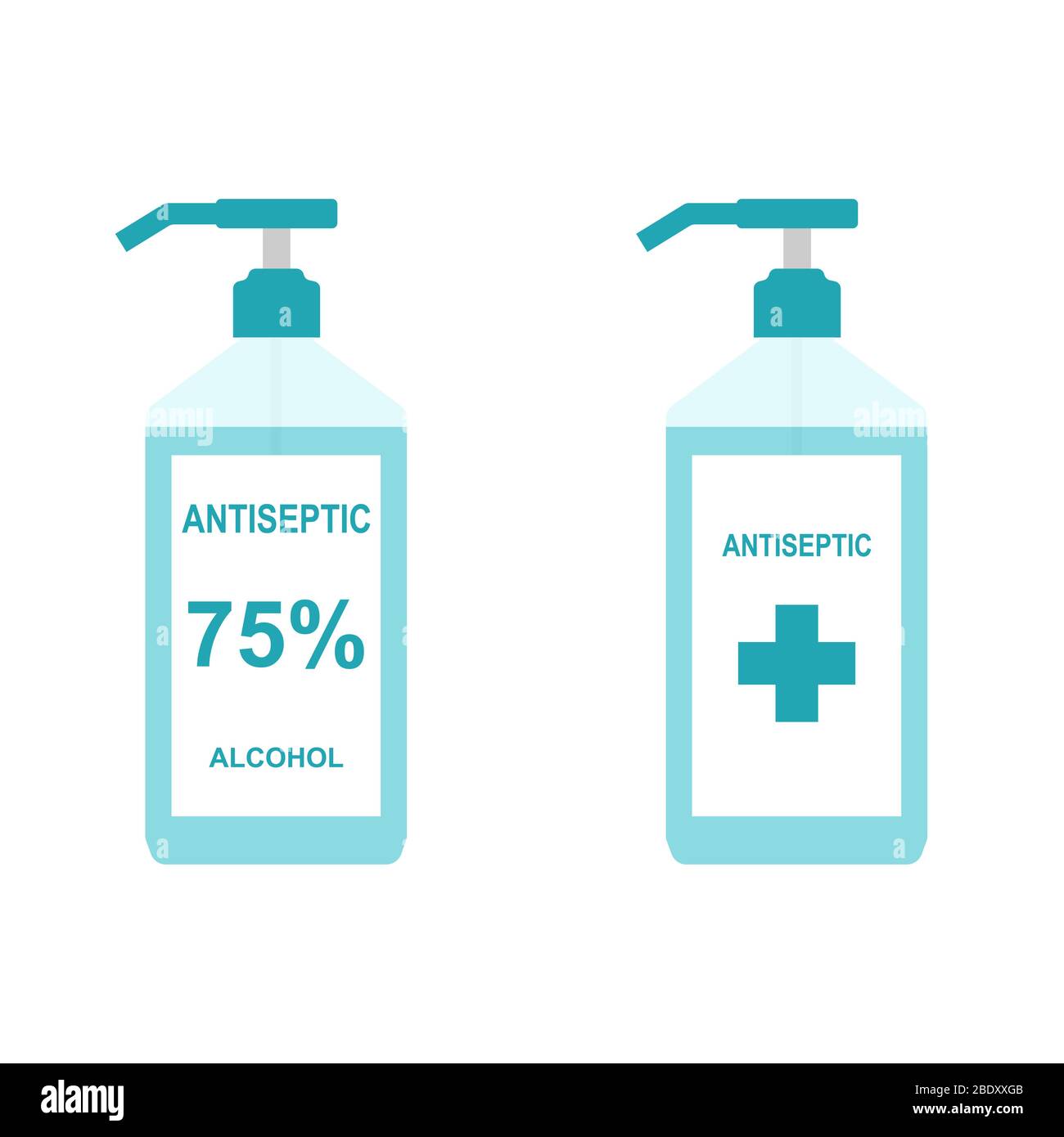 Style plat de l'icône de la bouteille antiseptique. Eps10 du vecteur Illustration de Vecteur