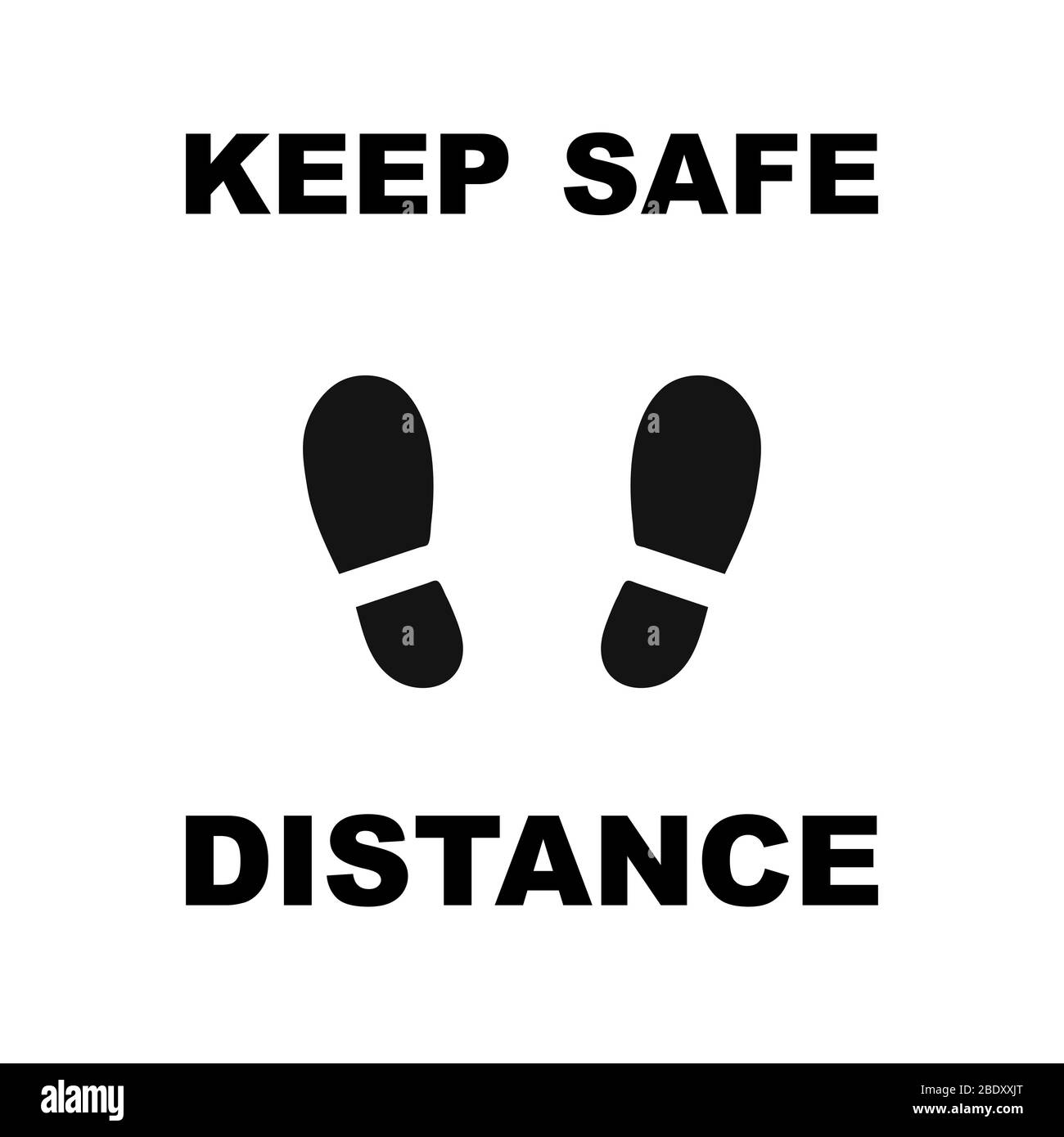 Conserver le symbole de distance de sécurité. Eps10 du vecteur Illustration de Vecteur