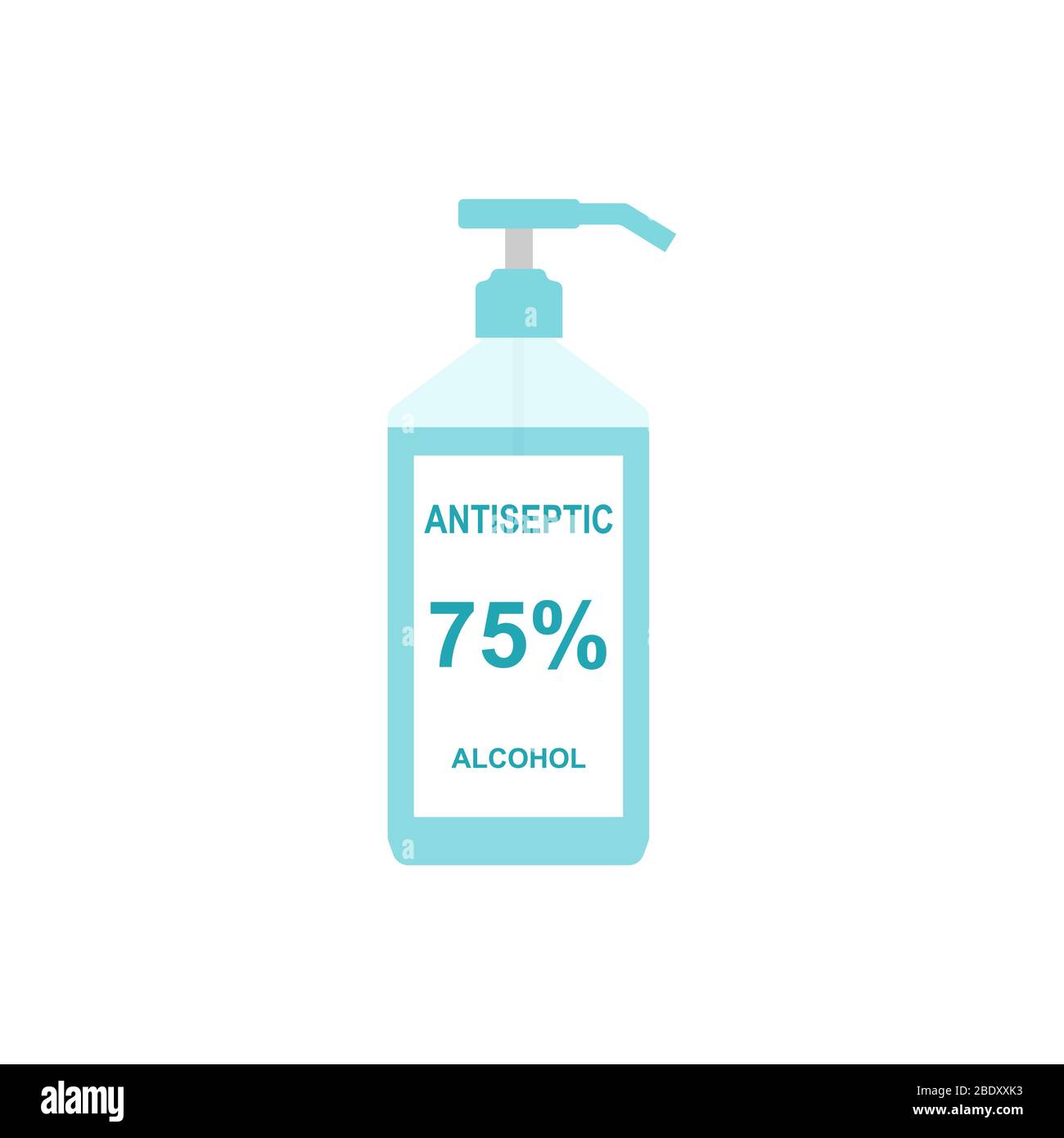 Style plat de l'icône de la bouteille antiseptique. Eps10 du vecteur Illustration de Vecteur