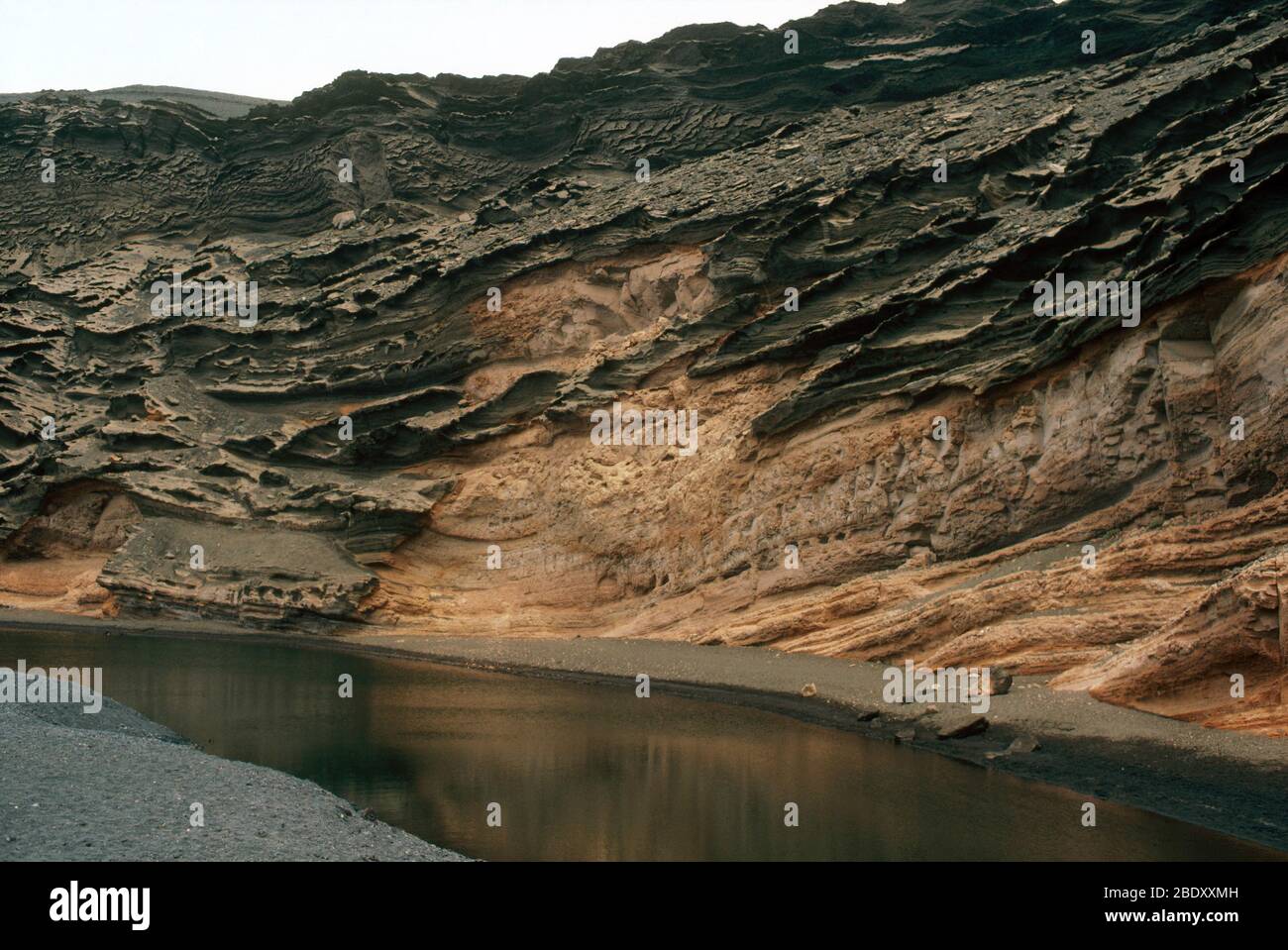 Paysage volcanique, Lanzarote, îles Canaries. Banque D'Images
