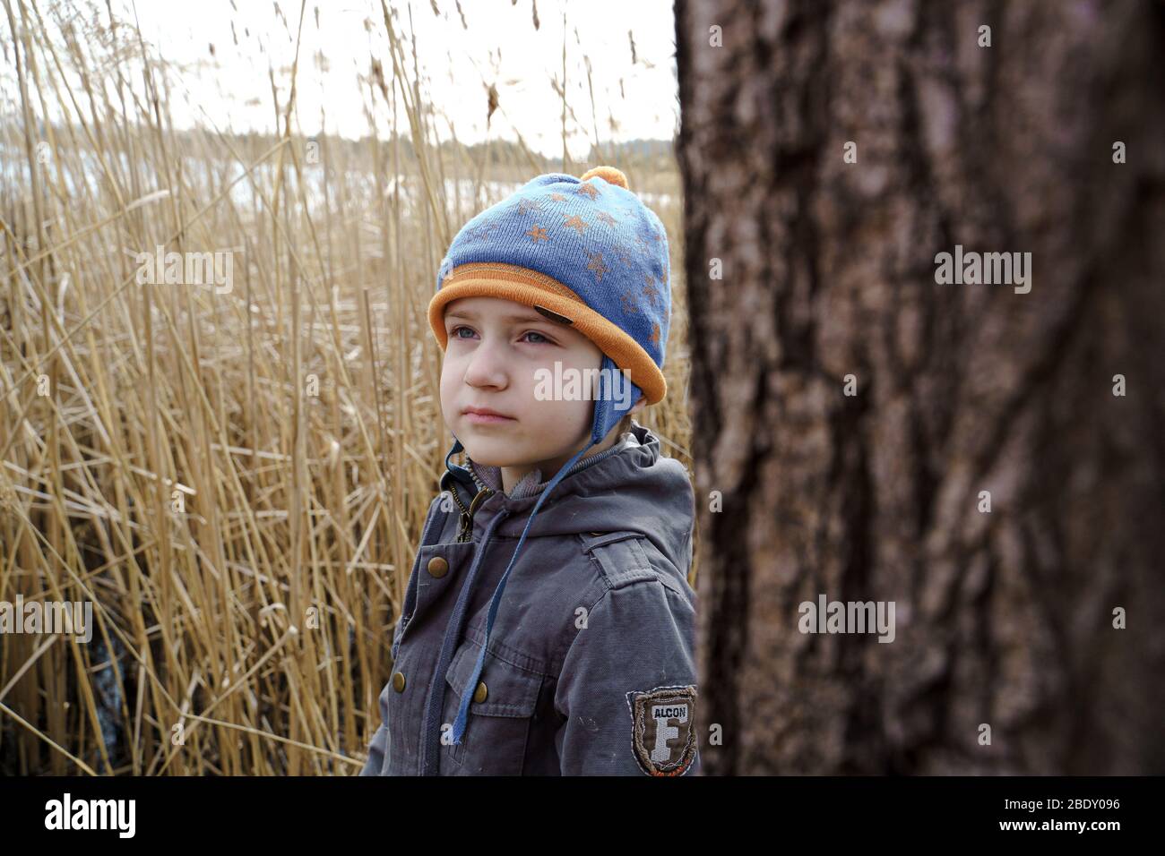 Homme sur la nature de l'Ukraine Banque D'Images