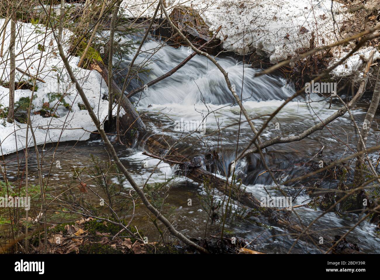 Parc national de la Péninsule-Bruce, Grotto & Indian Head Cove Parc national Fathon Five Tobermory Ontario Canada en hiver Banque D'Images