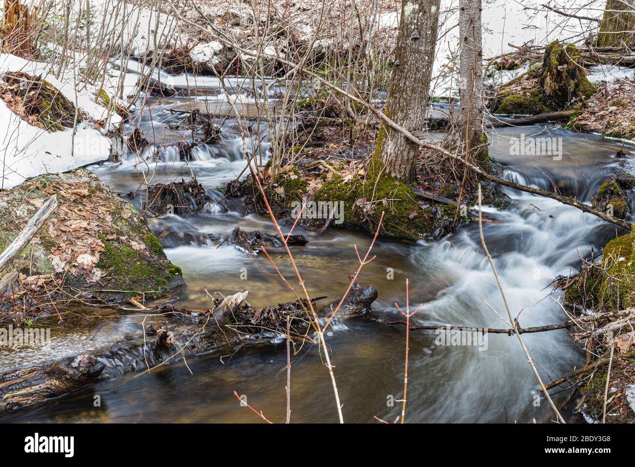 Parc national de la Péninsule-Bruce, Grotto & Indian Head Cove Parc national Fathon Five Tobermory Ontario Canada en hiver Banque D'Images