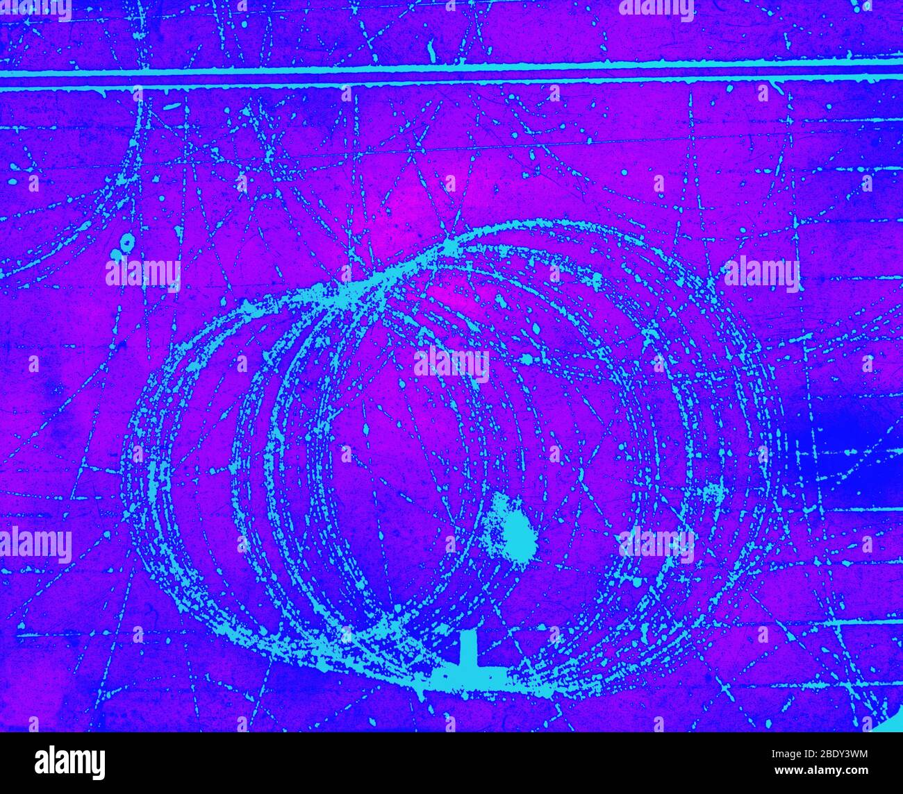 Événement chambre Cloud, Electron et Positron Banque D'Images