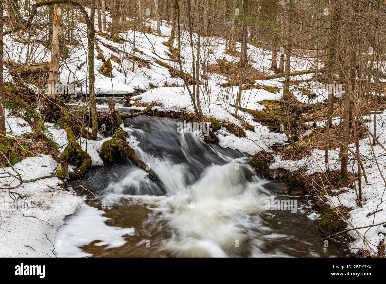 Parc national de la Péninsule-Bruce, Grotto & Indian Head Cove Parc national Fathon Five Tobermory Ontario Canada en hiver Banque D'Images