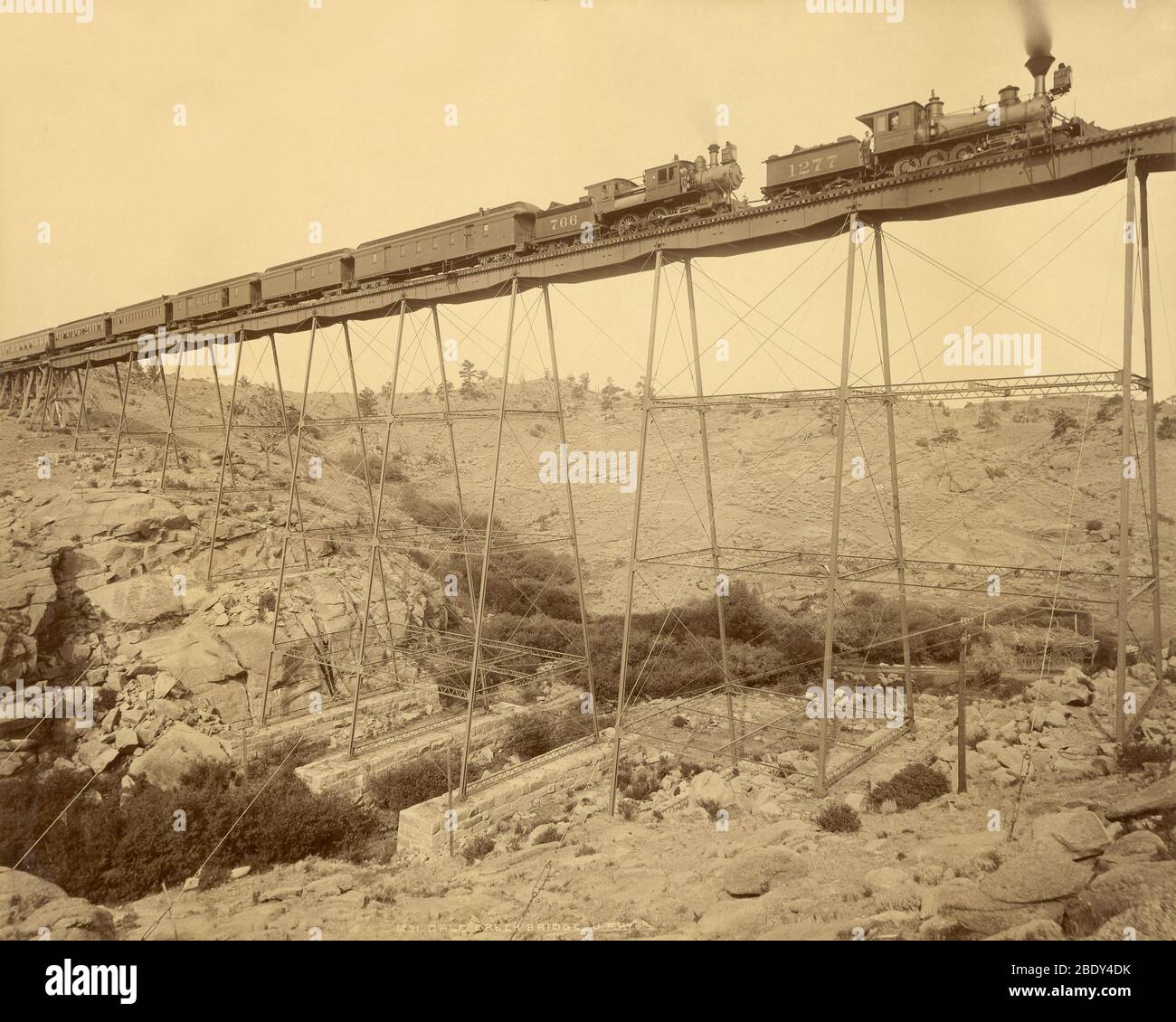 Dale Creek Bridge, Union Pacific Railway, 1885 Banque D'Images