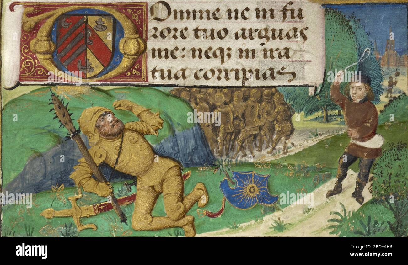 David et Goliath Banque D'Images