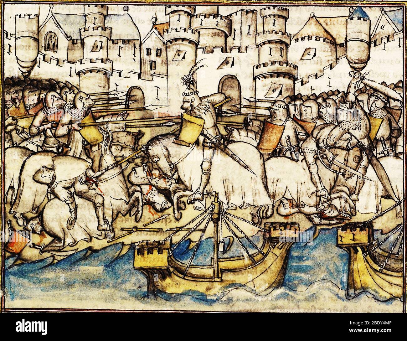 Bataille de la guerre de cheval de Troie, XIIe siècle avant J.-C. Banque D'Images