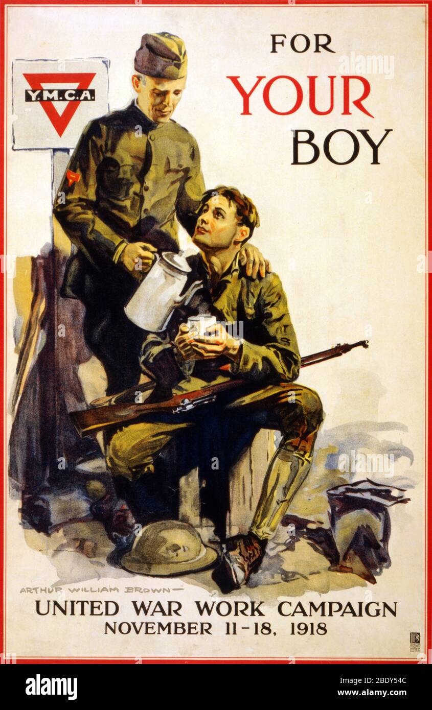 Première Guerre mondiale, campagne de travail de guerre unie, 1918 Banque D'Images