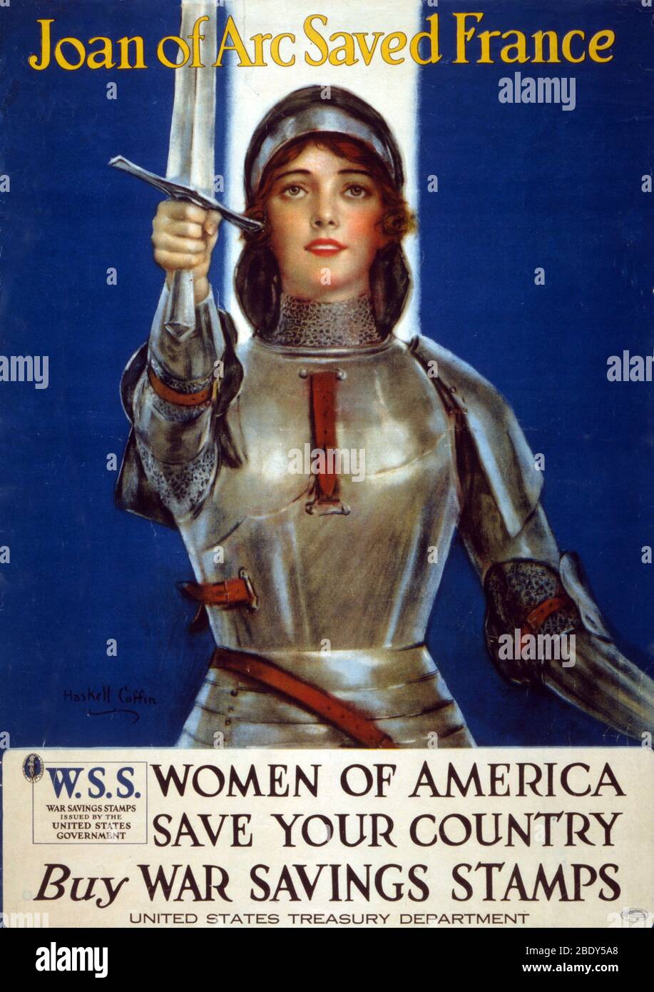 Première Guerre mondiale, campagne des timbres d'épargne de guerre, 1918 Banque D'Images