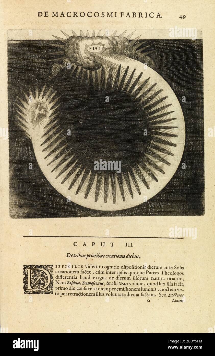 Théorie de création de Fludd, 1617 Banque D'Images