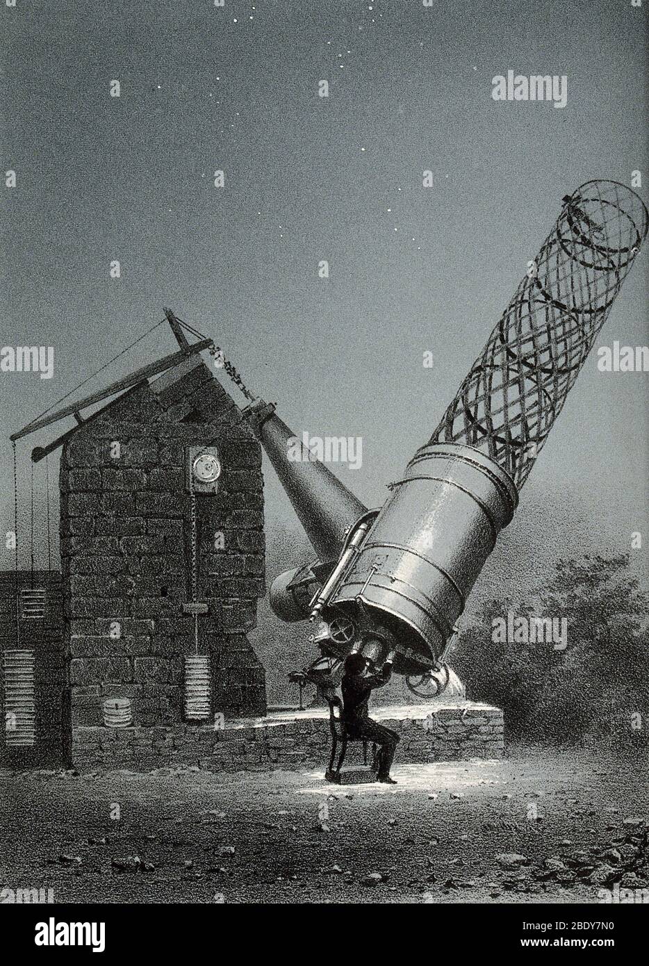 Grand télescope de Melbourne, 1868 Banque D'Images