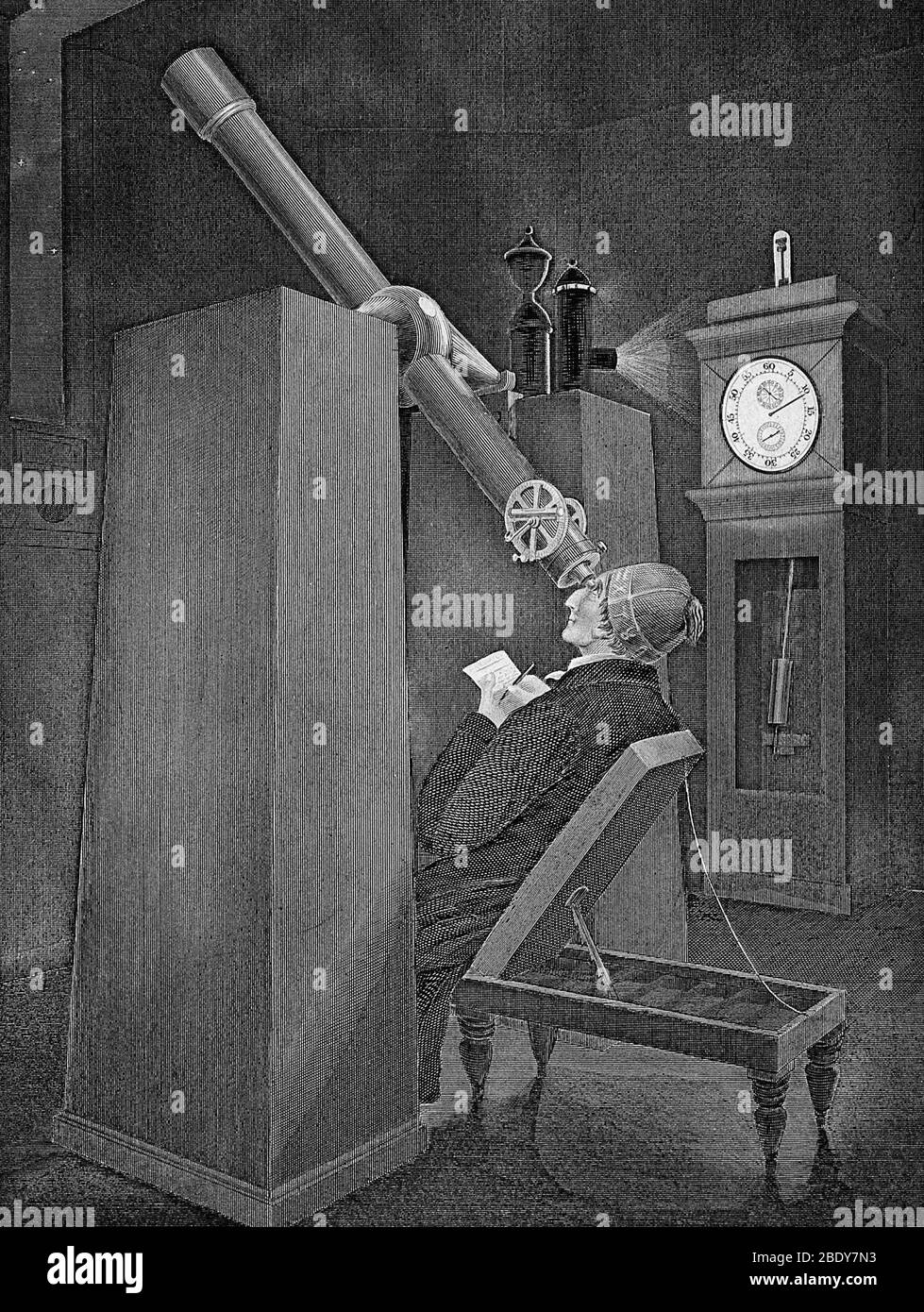 Astronome observation Transit de Vénus Banque D'Images