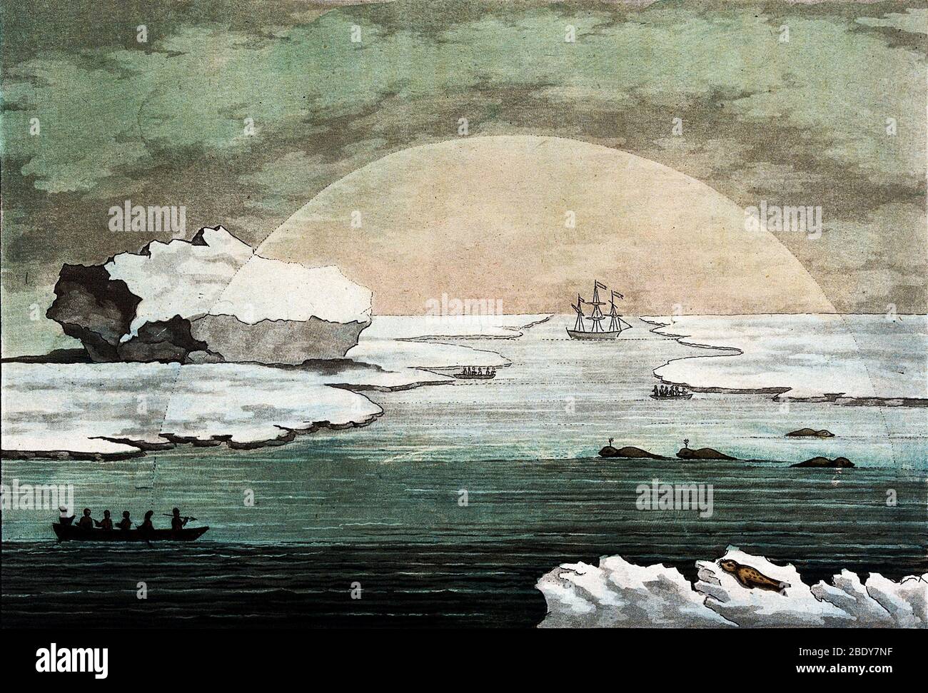 Minuit Sun, 1825 Banque D'Images