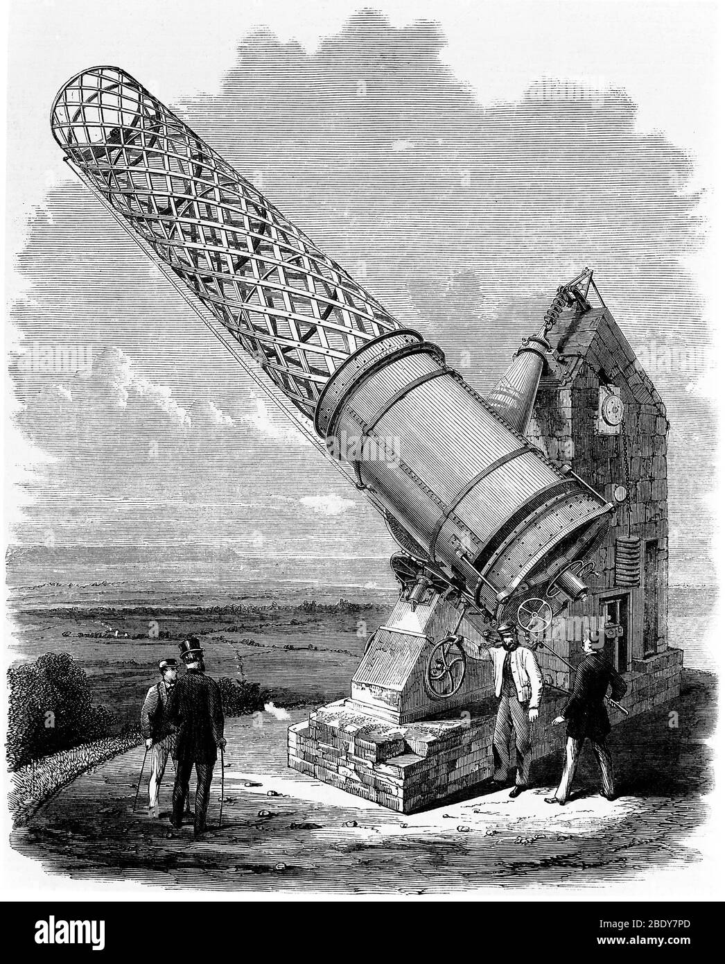 Grand télescope de Melbourne, 1868 Banque D'Images
